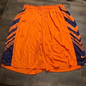 Nike orange - midnight blue Dri-fit basketball shorts